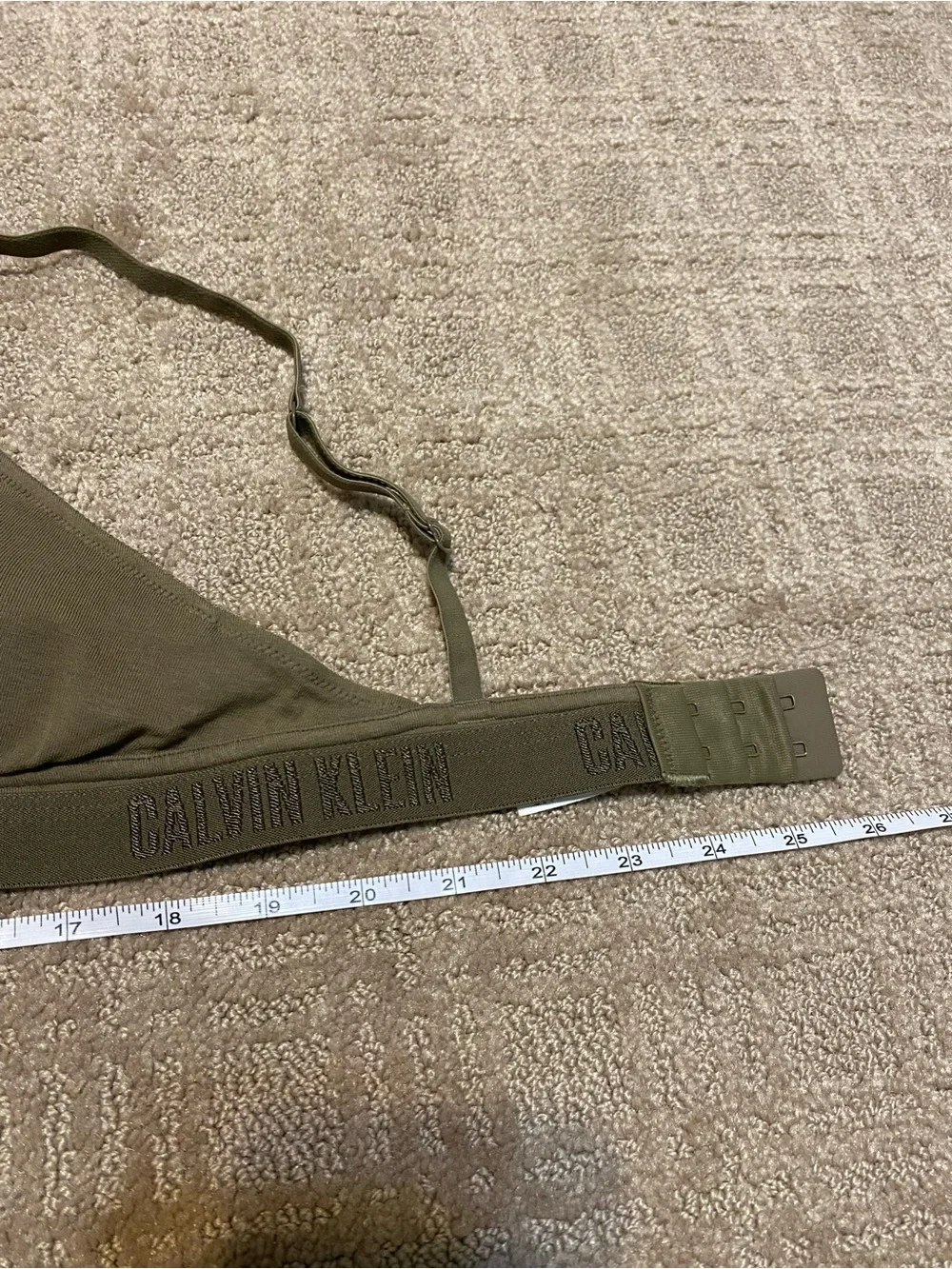 {Calvin Klein} Cotton Sport Bra | Olive Green ~ Size Small - Picture 12 of 15